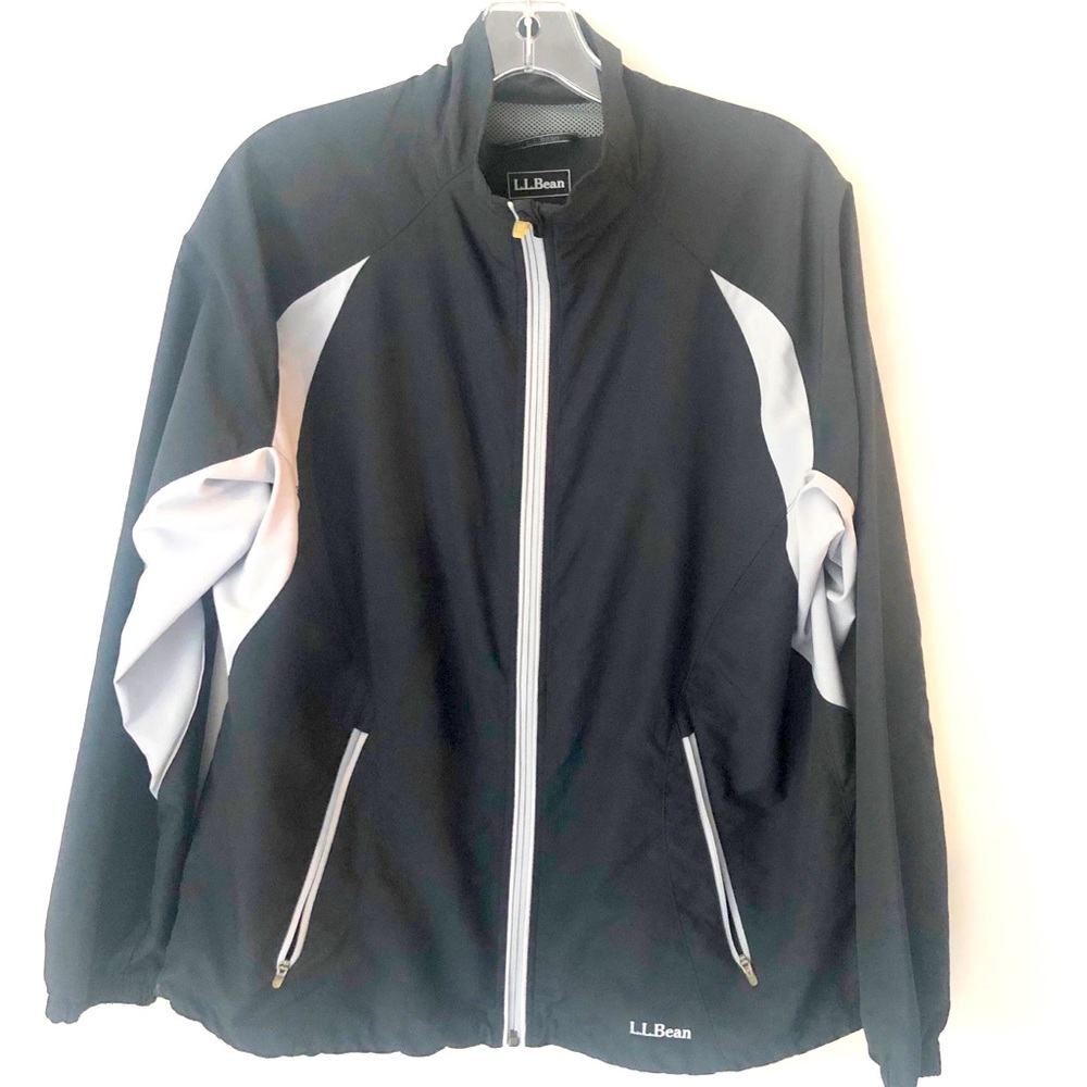 LL BEAN classic zipup windbreaker JACKET Large EUC‎